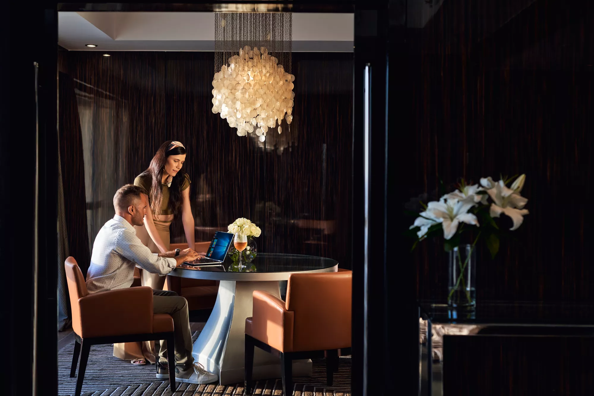 In-suite dining in the Fairmont Gold Premium Nile View Suite