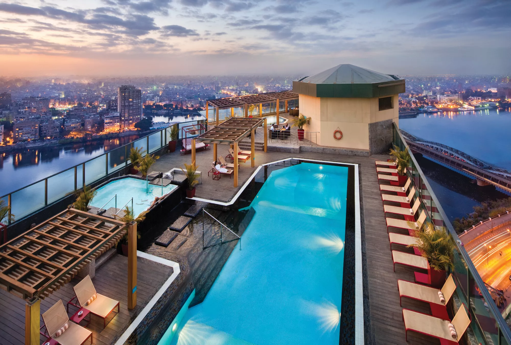Fairmont Nile City rooftop pool