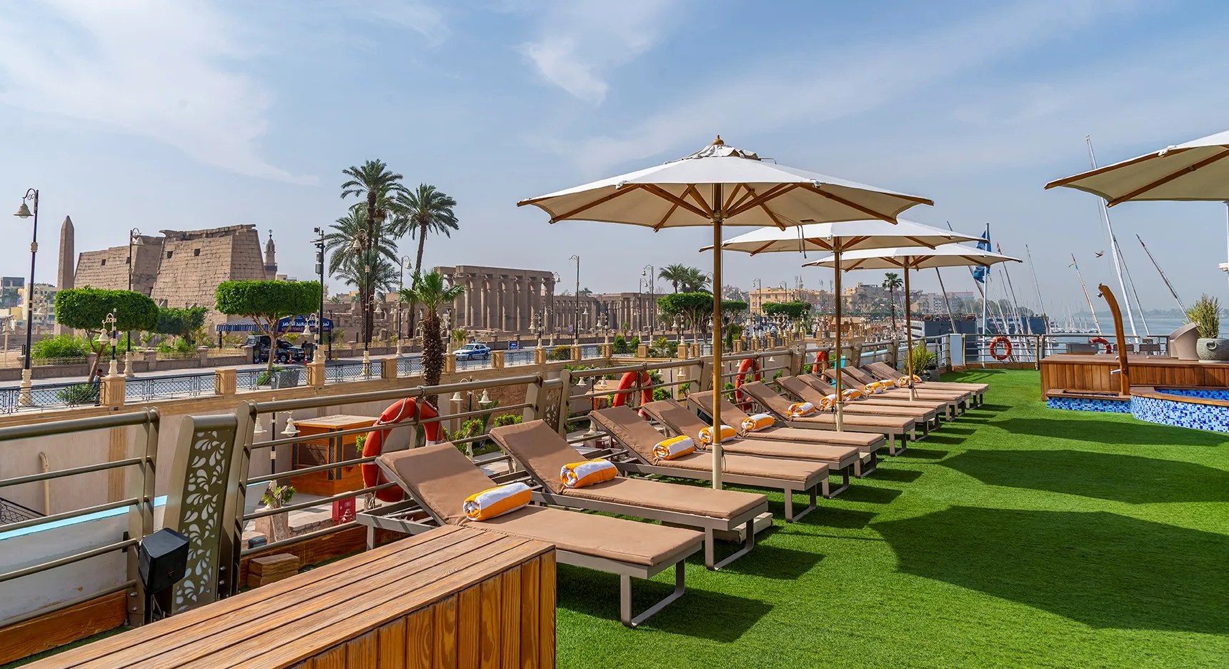 Sun deck on the Sonesta Sun Goddess